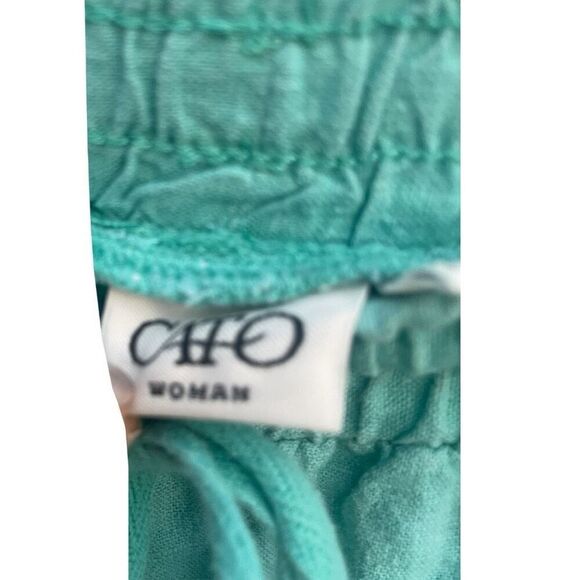 Cato Plus Size Drawstring Linen Pants Size 14/16W Quiet Luxury Lightweight - Picture 7 of 7